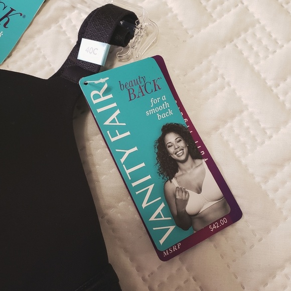 Sold Elsewhere - NWT Vanity Fair Black Bra - Picture 3 of 8